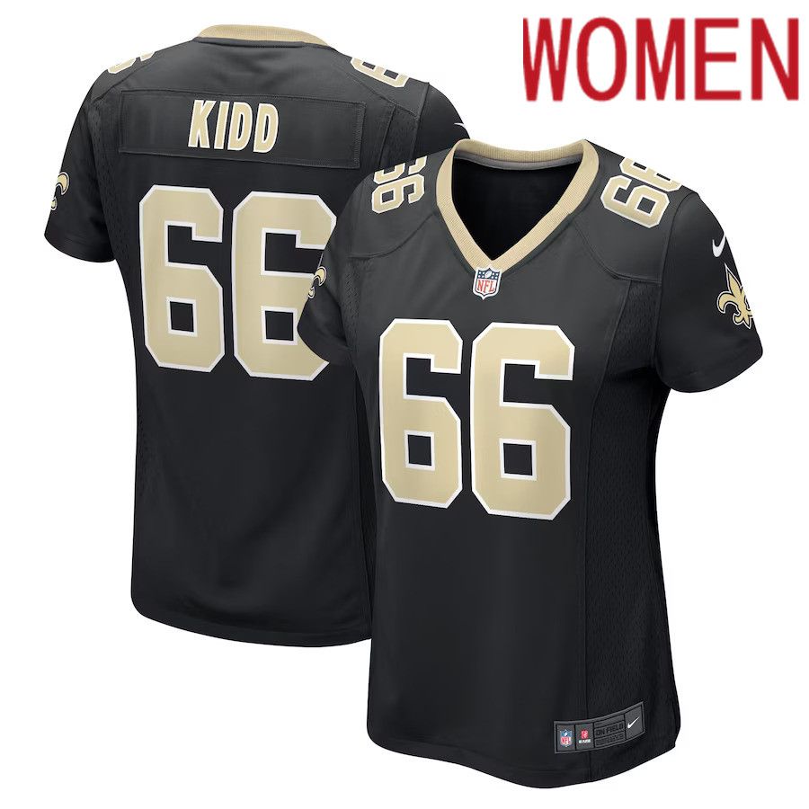 Women New Orleans Saints 66 Lewis Kidd Nike Black Game Player NFL Jersey
